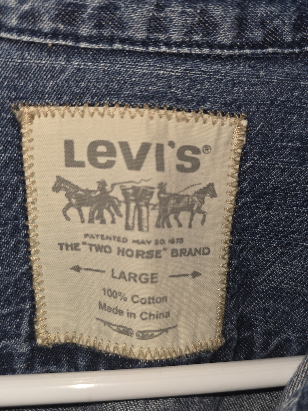Men's Levi's Dark Blue Denim Button-Front Jacket, Size Large - Picture 2 of 4